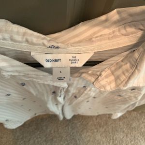 White old navy button down